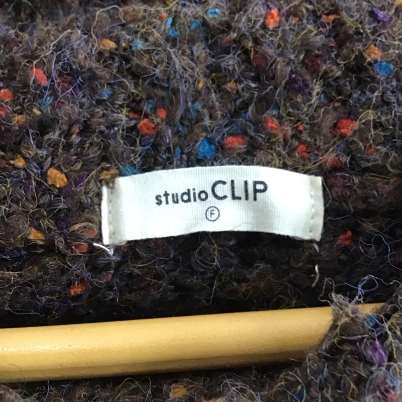 スタディオクリップ studio CLIP ニット、セーター 長袖 FREE 無地 茶 / ブラウン /  レディース USED 古着 中古 10146294