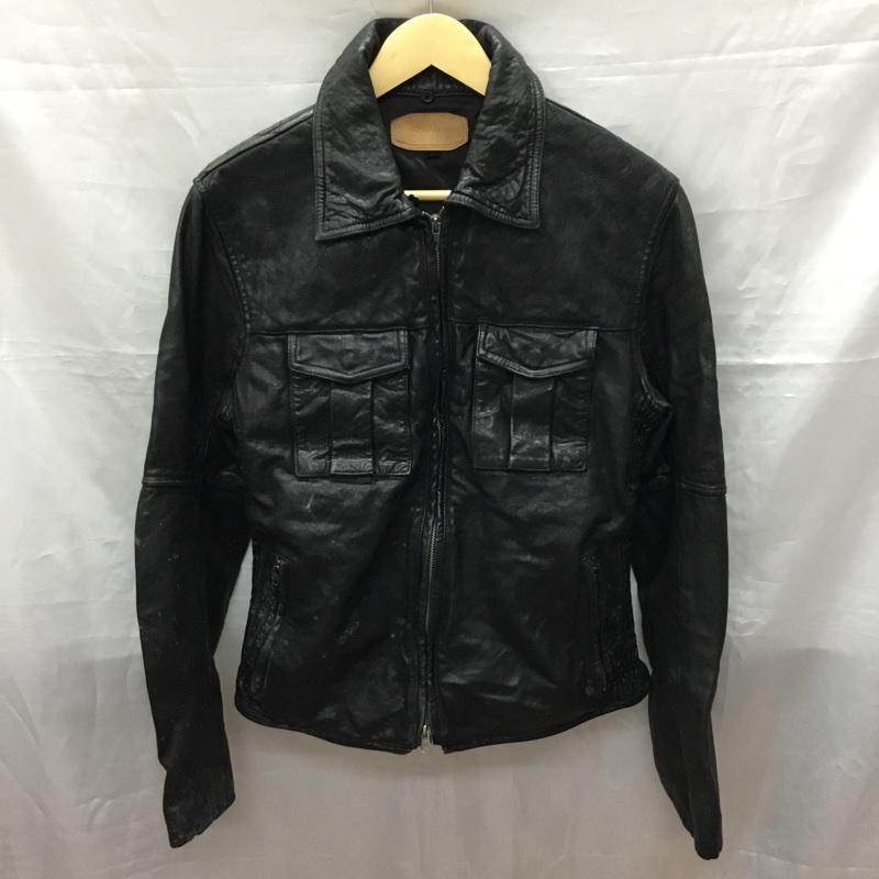 ジャックローズ JACKROSE ジャケット、上着 レザージャケット 250701J 羊革 ラムレザー 4 無地 黒 / ブラック /  メンズ USED 古着 中古 10118847