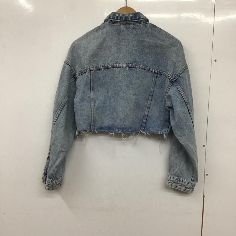 ザラ ZARA ジャケット、上着 ジャケット、ブレザー デニムジャケット Gジャン アウター カジュアルジャケット S ダメージ加工 インディゴ / インディゴ /  レディース USED 古着 中古 10136055