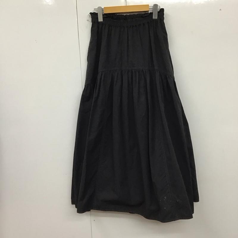 ニコアンド niko and... スカート ロングスカート FREE 無地 黒 / ブラック /  レディース USED 古着 中古 10129530