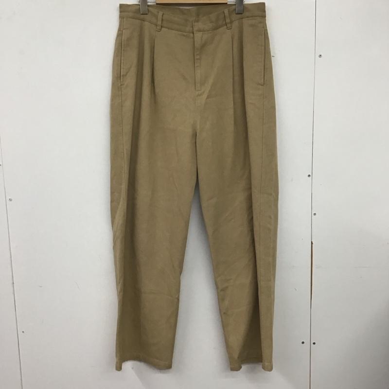 アイテムズ アーバンリサーチ ITEMS URBAN RESEARCH パンツ ワークパンツ、ペインターパンツ it25-14a020 カラーコットンクリースパンツ ワイドパンツ L 無地 ベージュ / ベージュ /  メンズ USED 古着 中古 10139017