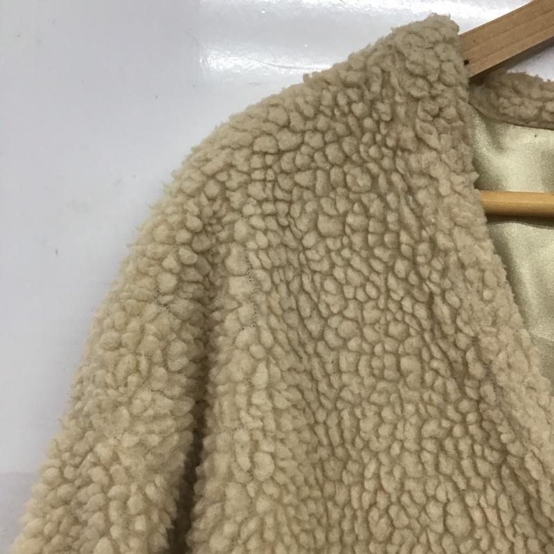 ビス ViS コート コート一般 BVO-3708-B フロントZIPノーカラーボアコート M 無地 ベージュ / ベージュ /  レディース USED 古着 中古 10132861