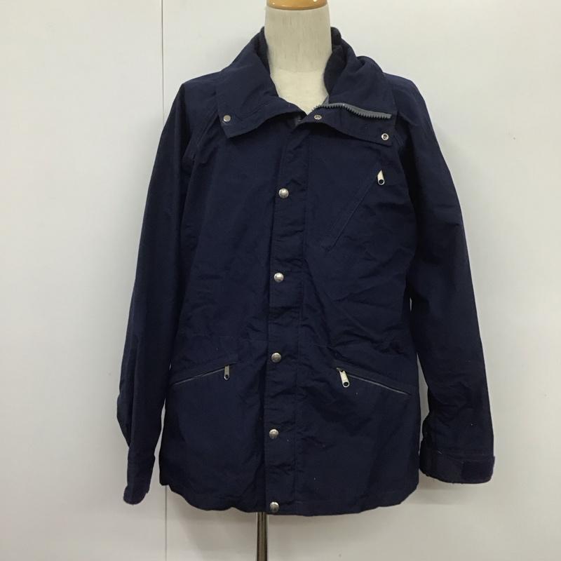 ザノースフェイス THE NORTH FACE ジャケット、上着 ジャンパー、ブルゾン ジップアップジャケット ジャンパー ナイロンジャケット カジュアルジャケット アウター 80s 茶タグ L ロゴ、文字 紺 / ネイビー /  メンズ USED 古着 中古 10106970