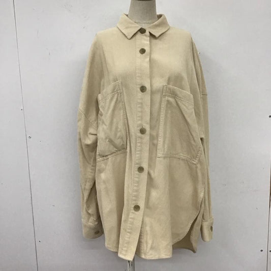 ローリーズファーム LOWRYS FARM シャツ、ブラウス 長袖 LF620143AD ドビーコールCPOシャツ コーデュロイ FREE 無地 アイボリー / アイボリー /  レディース USED 古着 中古 10108573
