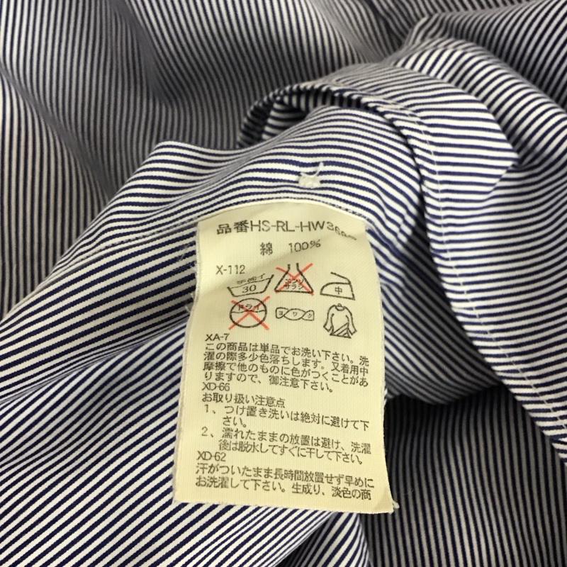 ポロバイラルフローレン Polo by RALPH LAUREN シャツ、ブラウス 長袖 長袖シャツ カラーシャツ ストライプシャツ 長袖カットソー L ストライプ 白 / ホワイト / X 青 / ブルー /  メンズ USED 古着 中古 10112805