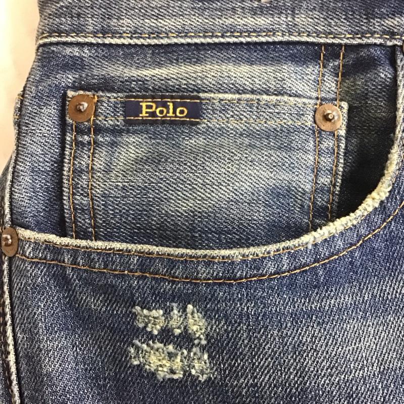ポロラルフローレン POLO RALPH LAUREN パンツ デニム、ジーンズ デニムパンツ スリムパンツ カジュアルパンツ ストレートパンツ 33インチ 無地 インディゴ / インディゴ /  メンズ USED 古着 中古 10107753