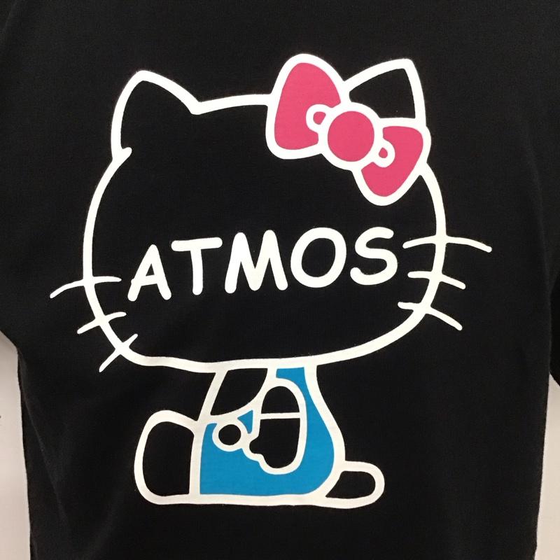 アトモス atmos Tシャツ 半袖 半袖カットソー プリントTシャツ クルーネックカットソー L プリント 黒 / ブラック /  メンズ USED 古着 中古 10113153