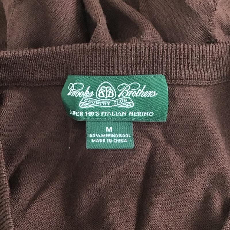 ブルックスブラザーズ BROOKS BROTHERS ニット、セーター 長袖 長袖ニットカットソー ニット セーター Vネックニット M 無地 えんじ / ワインレッド /  メンズ USED 古着 中古 10112790