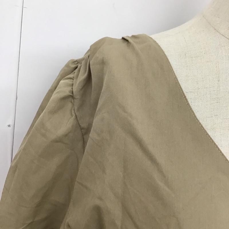 フィフス fifth ワンピース ロングスカート 長袖ロングワンピース フレアワンピース 切り替えワンピース M 無地 茶 / ブラウン /  レディース USED 古着 中古 10119047