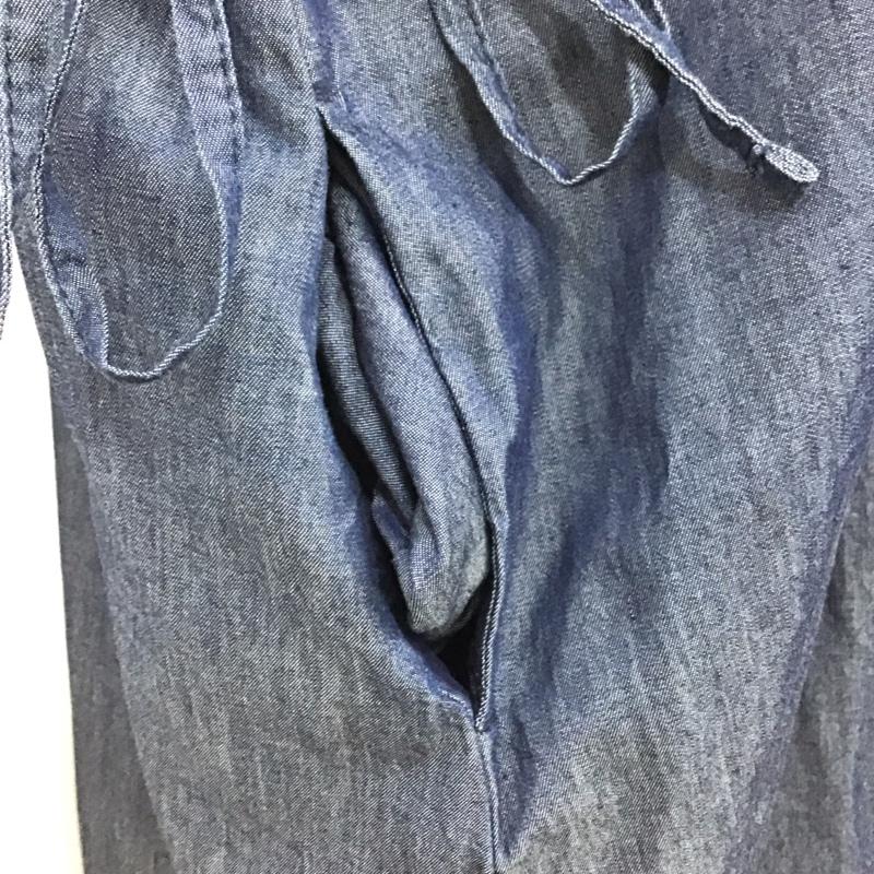 アメリカンホリック AMERICAN HOLIC ワンピース ロングスカート 半袖ロングワンピース フレアスカート 切り替えワンピース M 無地 インディゴ / インディゴ /  レディース USED 古着 中古 10116748