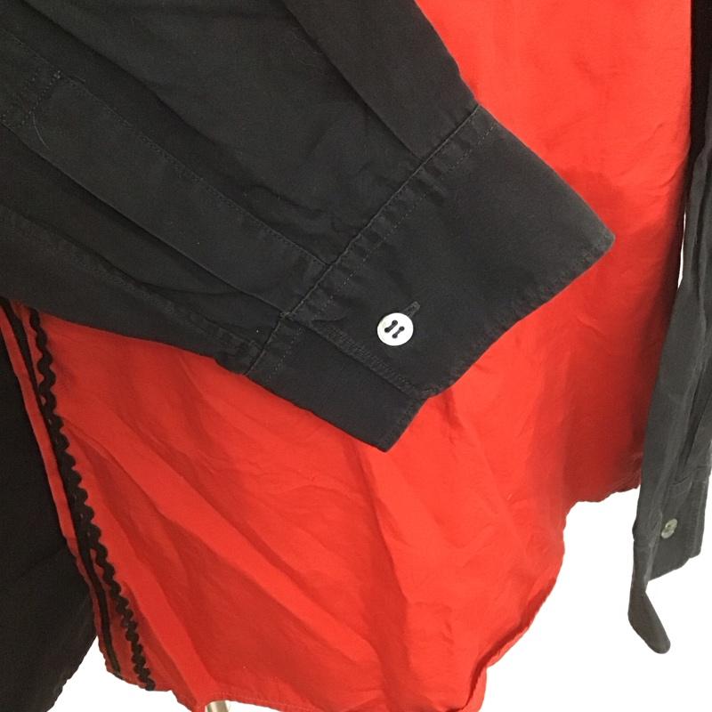 コムデギャルソンシャツ COMME des GARCONS SHIRT シャツ、ブラウス 長袖 M 無地 黒 / ブラック / X 赤 / レッド /  メンズ USED 古着 中古 10106251