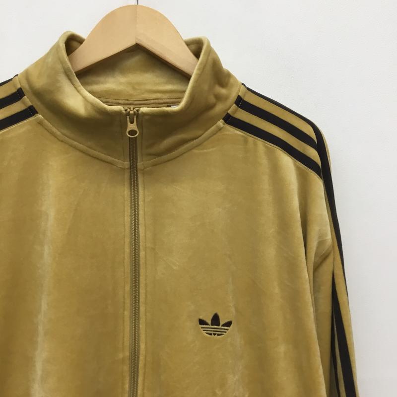 アディダス adidas ジャケット、上着 ジャケット、ブレザー JM2270 Velour TRACKTOP ベロア　トラックジャケット XL ロゴ、文字 茶 / ブラウン /  メンズ USED 古着 中古 10138699