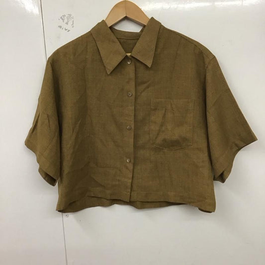 ローリーズファーム LOWRYS FARM シャツ、ブラウス 半袖 FREE 無地 茶 / ブラウン /  レディース USED 古着 中古 10129282