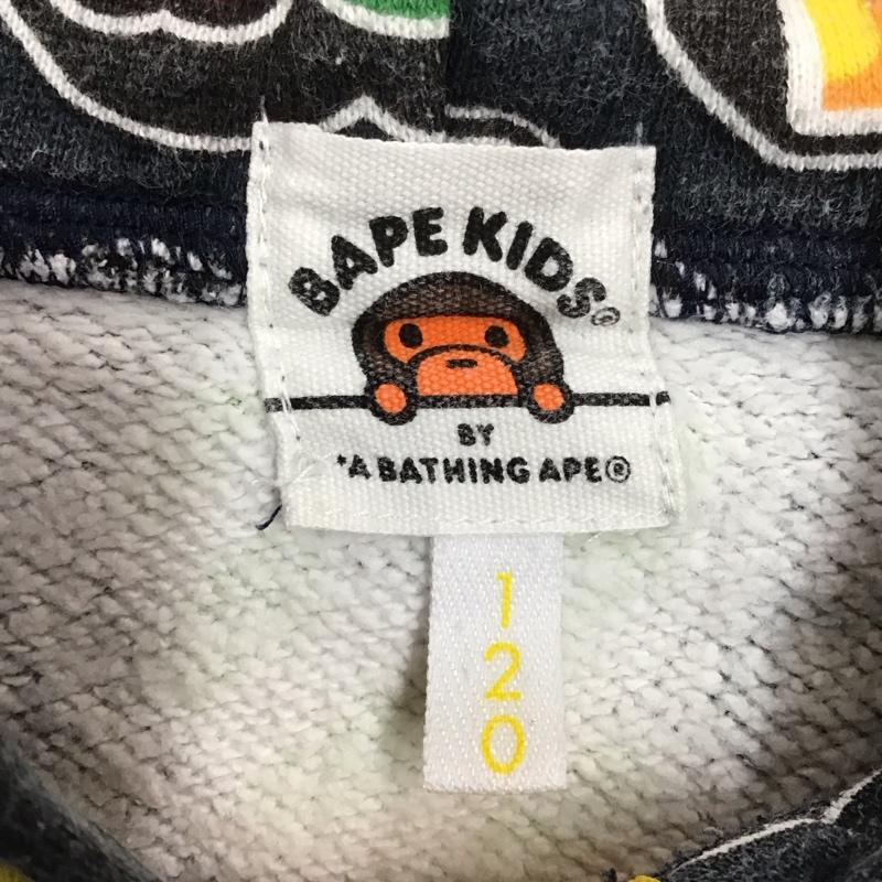 ベイプキッズ BAPEKIDS パーカー 長袖 長袖パーカー フード付き長袖カットソー スウェット カジュアルカットソー 120cm プリント マルチカラー / マルチカラー /  ボーイズ USED 古着 中古 10111667