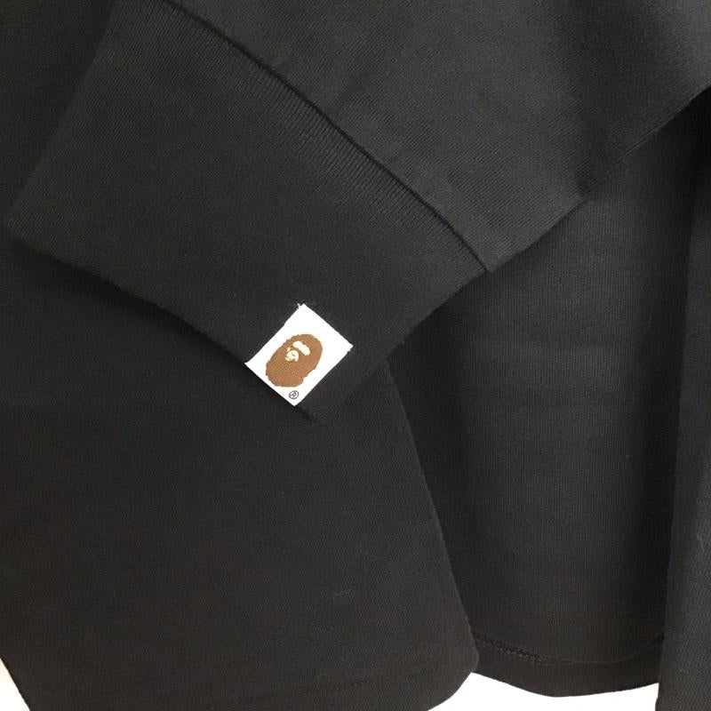 ベイプ BAPE カットソー 長袖 長袖カットソー プリントカットソー クルーネック XXL プリント 黒 / ブラック /  メンズ USED 古着 中古 10130681