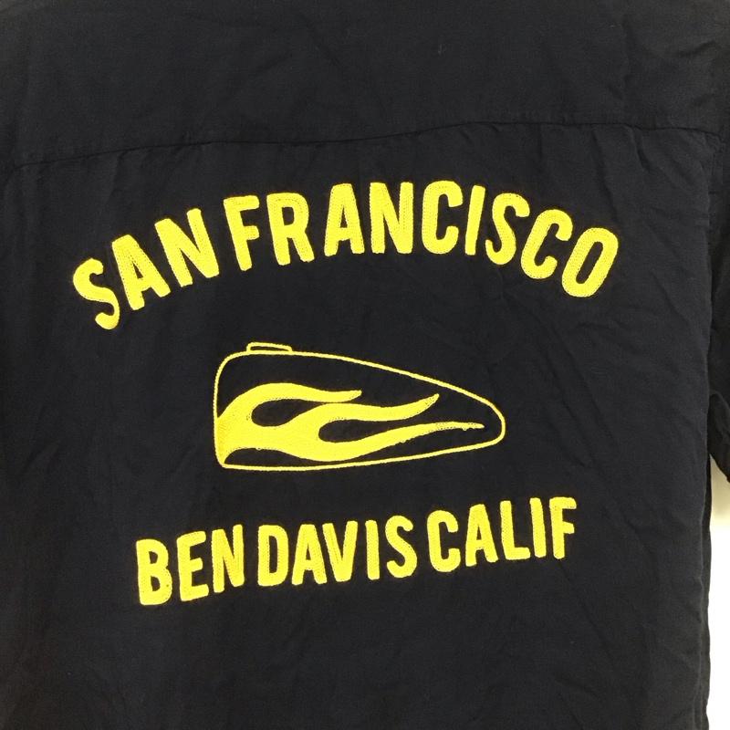 ベンデイビス BEN DAVIS シャツ、ブラウス 半袖 半袖シャツ 無地シャツ ポケットシャツ L ロゴ、文字 紺 / ネイビー /  メンズ USED 古着 中古 10148751