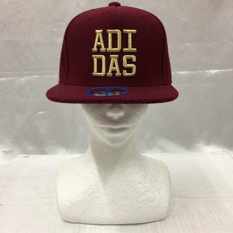 アディダス adidas 帽子 キャップ M30667 ロゴ、文字 えんじ / ワインレッド /  メンズ USED 古着 中古 10105990