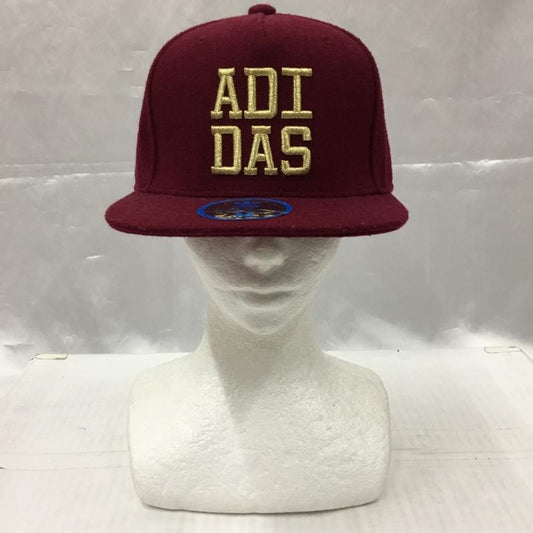 アディダス adidas 帽子 キャップ M30667 ロゴ、文字 えんじ / ワインレッド /  メンズ USED 古着 中古 10105990