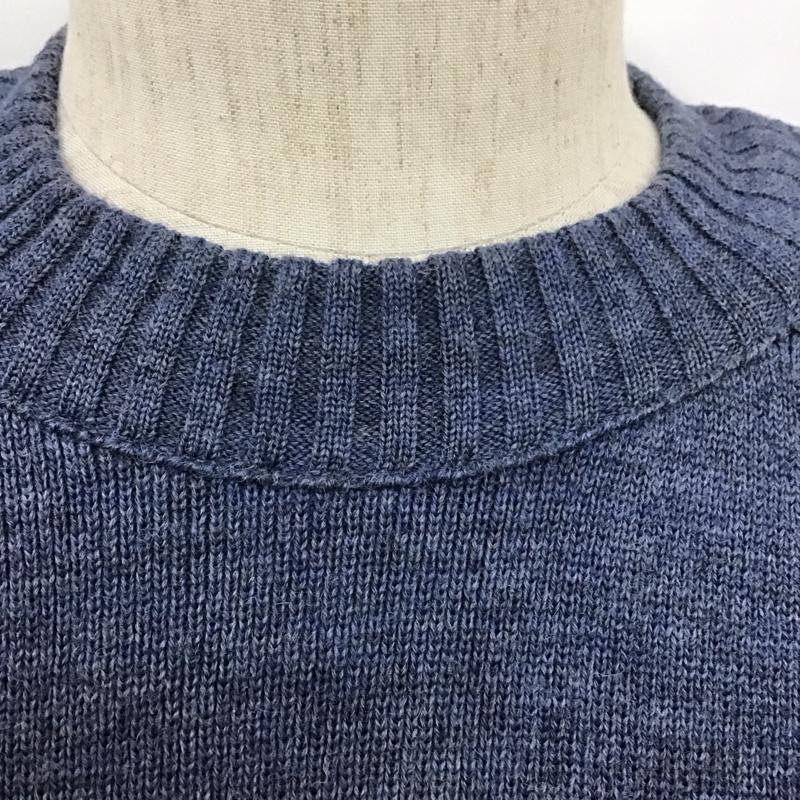 バーバリーズ BURBERRYS ニット、セーター 長袖 M 無地 X 刺繍 青 / ブルー /  メンズ USED 古着 中古 10111695