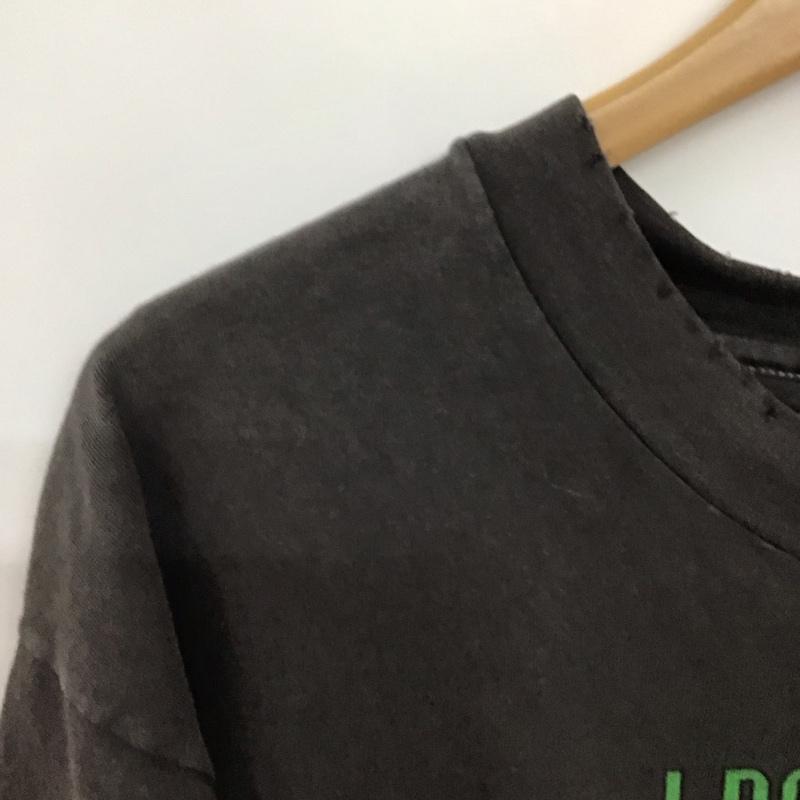 ヘインズ HANES Tシャツ 半袖 半袖カットソー プリントTシャツ クルーネックカットソー L プリント 黒 / ブラック /  メンズ USED 古着 中古 10140967
