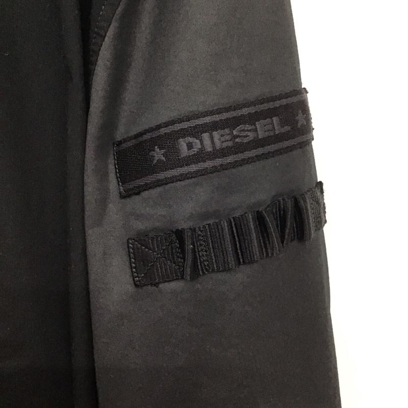 ディーゼル DIESEL ジャケット、上着 ジャケット、ブレザー ジップアップジャケット アウター カジュアルジャケット XL ロゴ、文字 黒 / ブラック /  メンズ USED 古着 中古 10139878