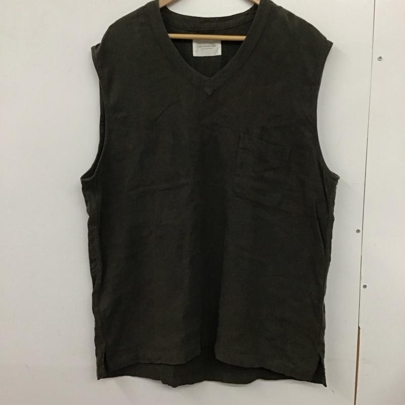 アーバンリサーチドアーズ URBAN RESEARCH DOORS カットソー 半袖 ノースリーブカットソー Vネックカットソー 40 無地 カーキ / カーキ /  メンズ USED 古着 中古 10132689