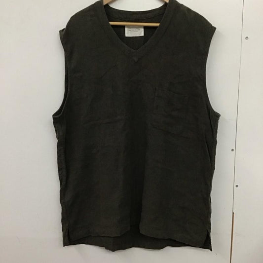 アーバンリサーチドアーズ URBAN RESEARCH DOORS カットソー 半袖 ノースリーブカットソー Vネックカットソー 40 無地 カーキ / カーキ /  メンズ USED 古着 中古 10132689