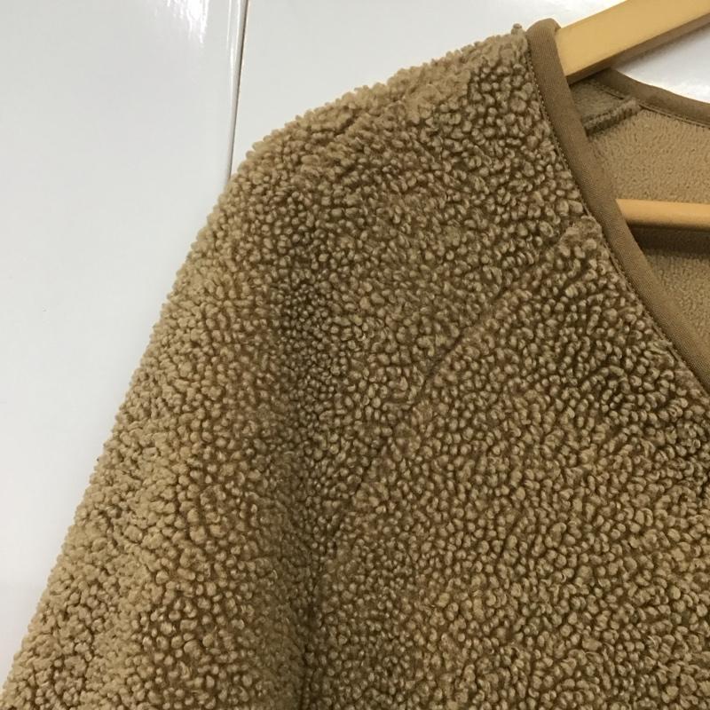 ユニクロ UNIQLO ジャケット、上着 ジャケット、ブレザー 241-418245 ボアフリースVネックフルジップカーディガン アウター XL 無地 ベージュ / ベージュ /  レディース USED 古着 中古 10143753