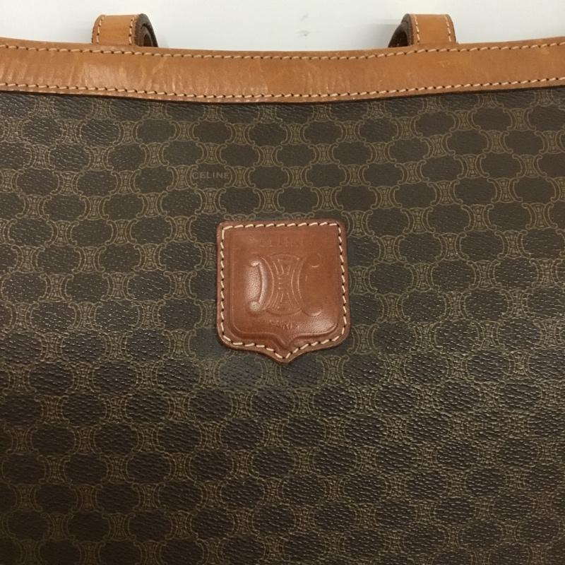 セリーヌ CELINE トートバッグ トートバッグ マカダムトートバッグ ロゴ、文字 茶 / ブラウン /  レディース USED 古着 中古 10141877