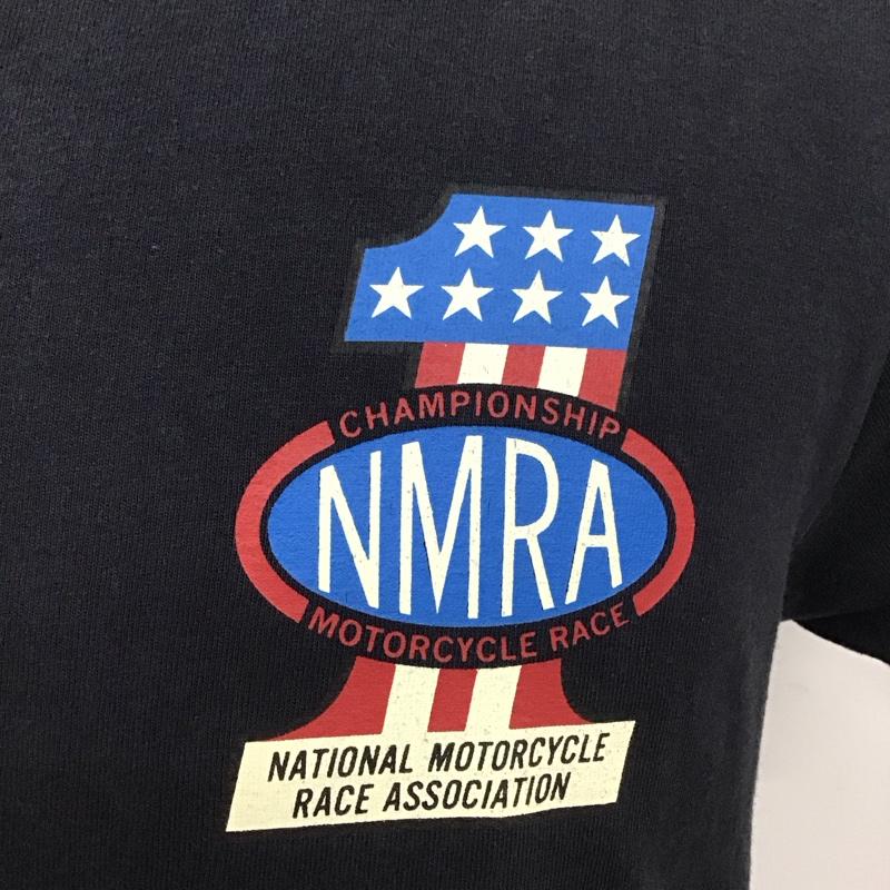 フェローズ Pherrow s Tシャツ 半袖 半袖カットソー プリントTシャツ クルーネックカットソー 38 プリント 紺 / ネイビー /  メンズ USED 古着 中古 10113150