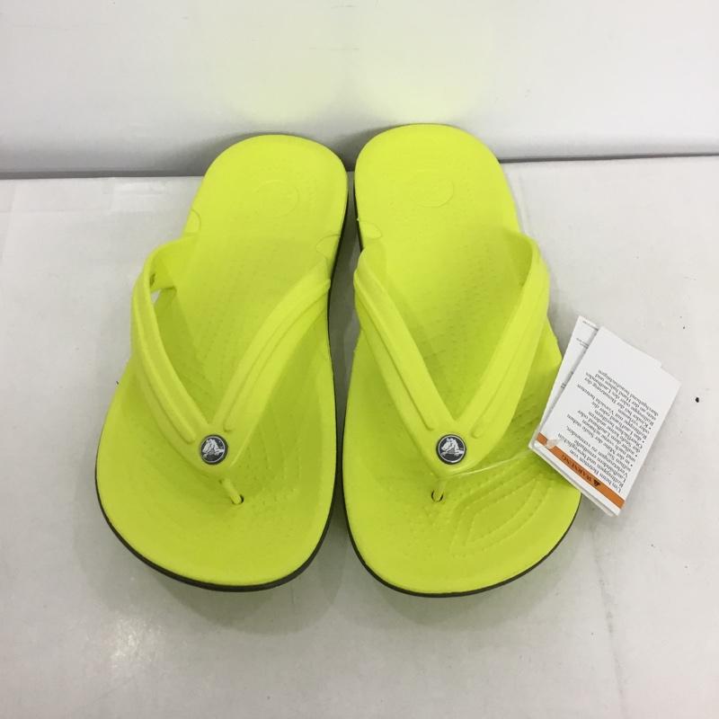 クロックス crocs サンダル サンダル 11033-7H1 Crocband Flip 24.0cm 無地 黄 / イエロー /  レディース USED 古着 中古 10134185