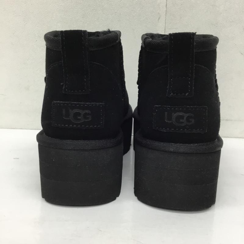 アグ UGG ブーツ ショートブーツ 1135092 Classic Ultra Mini Platform クラシック ウルトラ ミニ プラットフォーム 24.0cm 無地 黒 / ブラック /  レディース USED 古着 中古 10138275