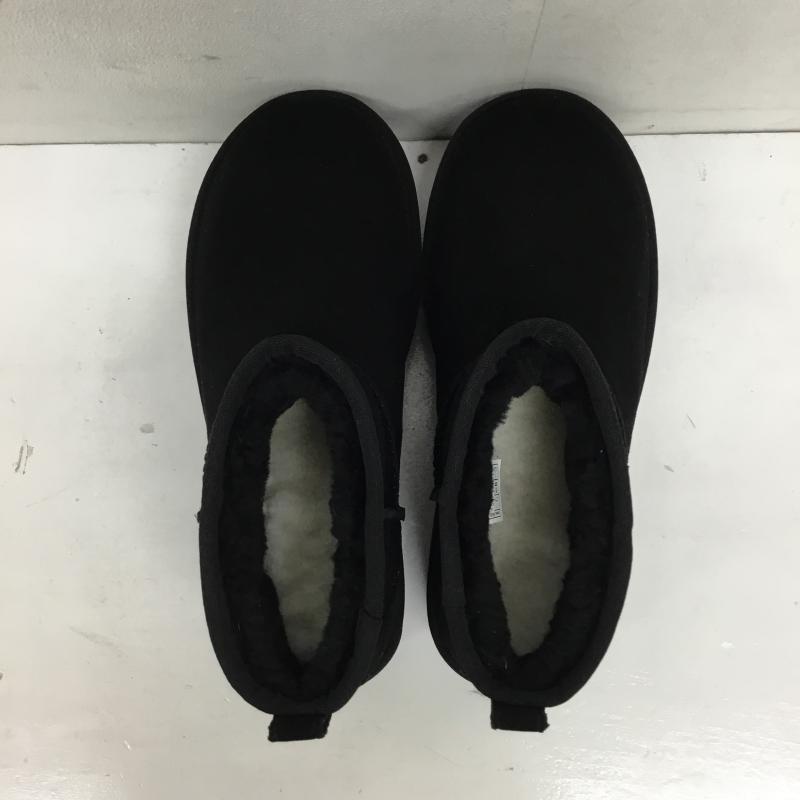 アグ UGG ブーツ ショートブーツ 1135092 Classic Ultra Mini Platform クラシック ウルトラ ミニ プラットフォーム 24.0cm 無地 黒 / ブラック /  レディース USED 古着 中古 10138275