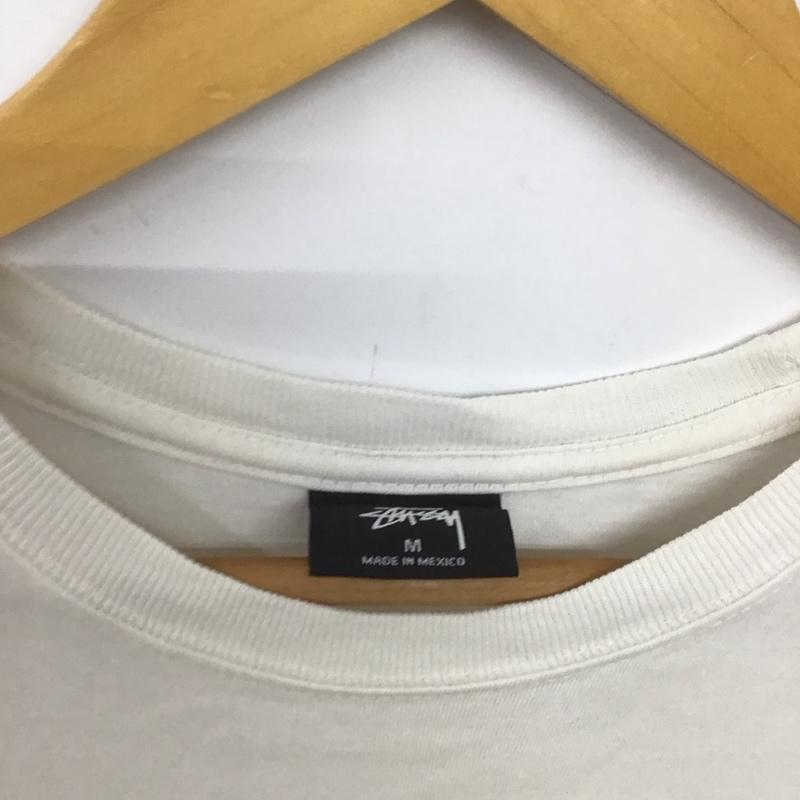 ステューシー STUSSY Tシャツ 半袖 半袖カットソー プリントTシャツ クルーネックカットソー M プリント 白 / ホワイト /  メンズ USED 古着 中古 10148263