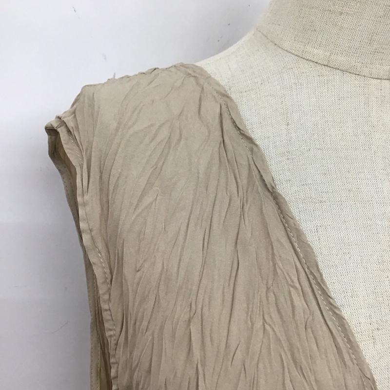 ダブルクローゼット w closet ワンピース ロングスカート ノースリーブロングワンピース フレアスカートワンピース 無地 ベージュ / ベージュ /  レディース USED 古着 中古 10115996