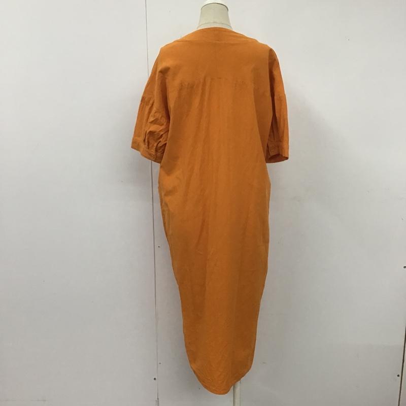 アビトーキョー ABITOKYO ワンピース ひざ丈スカート FREE 無地 橙 / オレンジ /  レディース USED 古着 中古 10106129