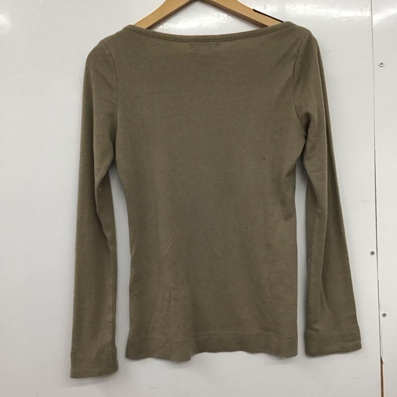 バーバリーブルーレーベル BURBERRY BLUE LABEL カットソー 長袖 38 プリント X ロゴ、文字 ベージュ / ベージュ /  レディース USED 古着 中古 10151201