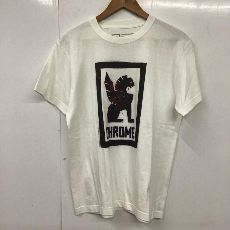 クロム CHROME Tシャツ 半袖 半袖カットソー プリントTシャツ クルーネックカットソー M プリント 白 / ホワイト /  メンズ USED 古着 中古 10131012