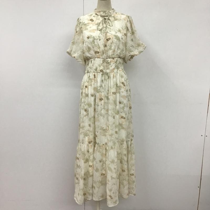 ナイスクラップ NICE CLAUP ワンピース ロングスカート 半袖ワンピース ロングスカート フレアスカート ウエスト切り替えワンピース FREE 総柄 マルチカラー / マルチカラー /  レディース USED 古着 中古 10105713