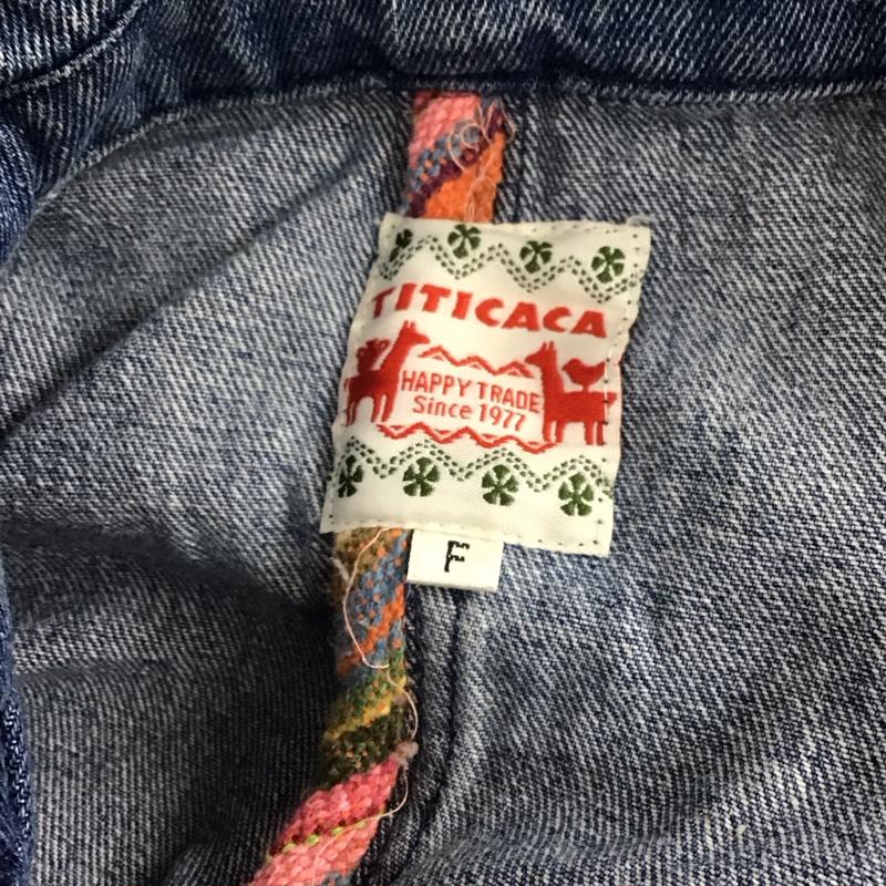 チチカカ TITICACA ジャケット、上着 ジャケット、ブレザー GSYBA001 デニムコート ロング丈 フリンジ FREE 刺繍 青 / ブルー /  レディース USED 古着 中古 10112575