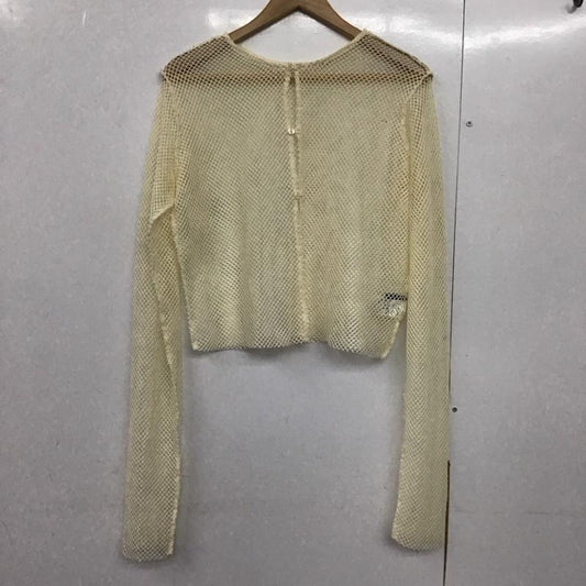 カスタネ Kastane カーディガン 長袖 FREE 無地 白 / ホワイト /  レディース USED 古着 中古 10144546