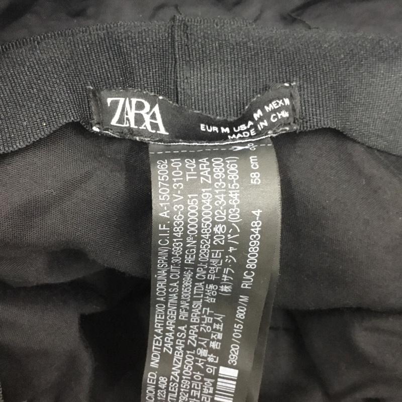 ザラ ZARA 帽子 ハット 3920 015 800 キルティング バケットハット 無地 黒 / ブラック /  レディース USED 古着 中古 10105888
