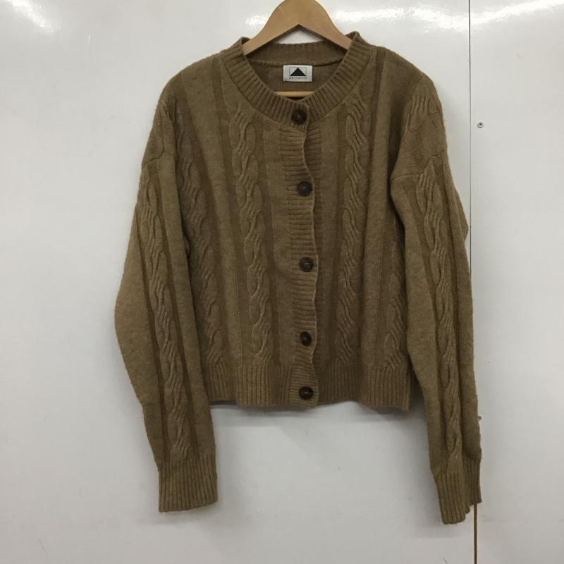 アビトーキョー ABITOKYO カーディガン 長袖 FREE 無地 茶 / ブラウン /  レディース USED 古着 中古 10142761