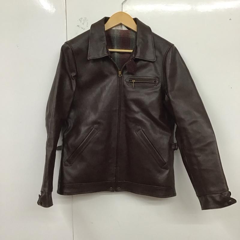 ベンデイビス BEN DAVIS ジャケット、上着 ジャケット、ブレザー gs-4980020 COWLEATHERSPORTS ジップアップジャケット アウター M 無地 茶 / ブラウン /  メンズ USED 古着 中古 10124591