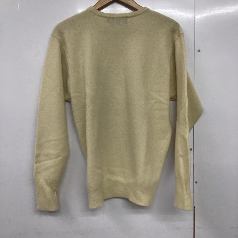 ラルフローレン RALPHLAUREN ニット、セーター 長袖 長袖ニットカットソー クルーネック セーター M ロゴ、文字 白 / ホワイト /  メンズ USED 古着 中古 10142384