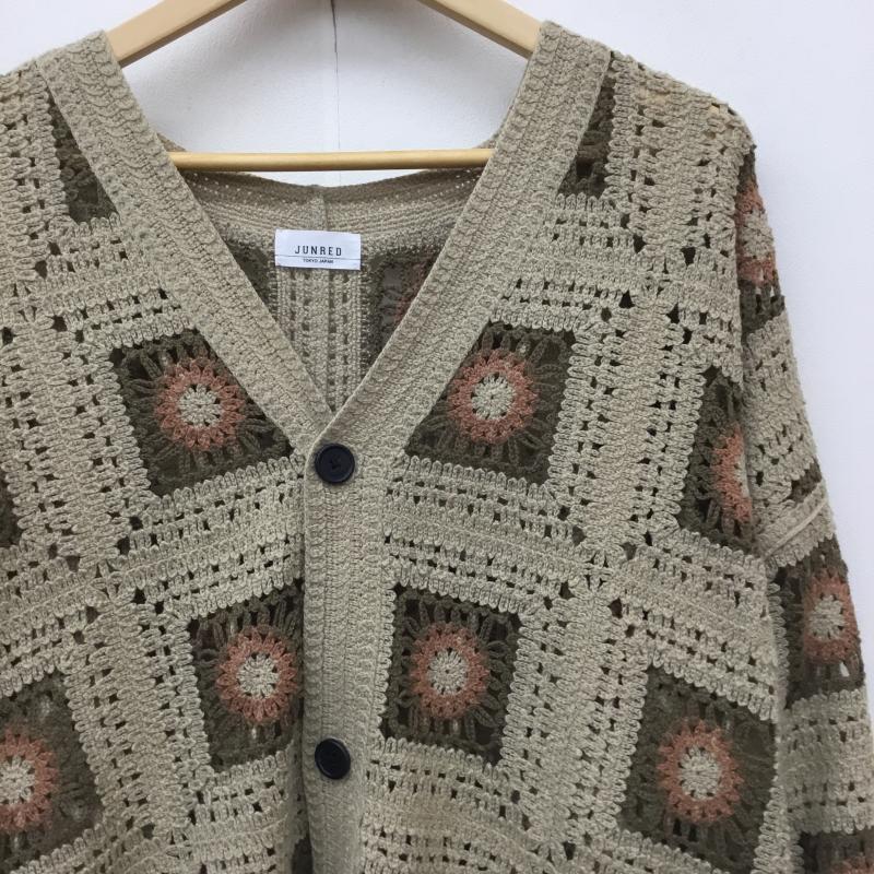 ジュンレッド JUNRed カーディガン 長袖 ANK-73000 クロシェルーズカーディガン L  茶 / ブラウン / X 桃 / ピンク /  メンズ USED 古着 中古 10140875