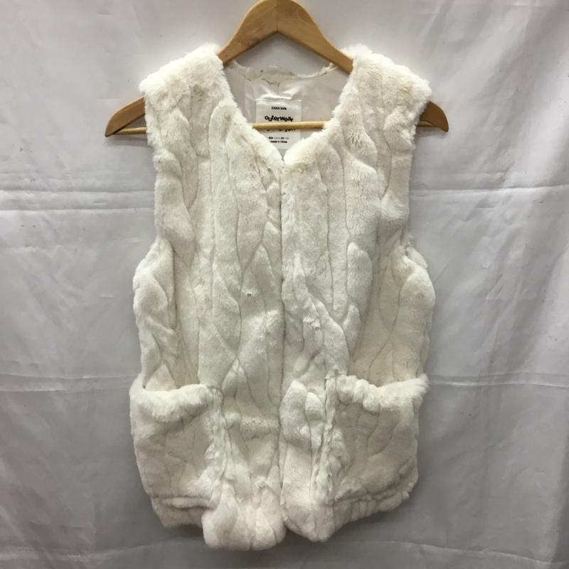 ザラ ZARA ベスト ベスト 160cm 無地 白 / ホワイト /  ガールズ USED 古着 中古 10110568