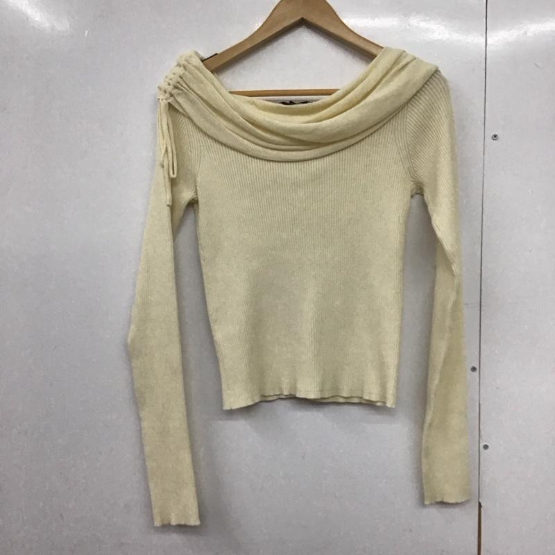 アズールバイマウジー AZUL BY MOUSSY カットソー 長袖 長袖ニット フロントボタン リブ FREE 無地 白 / ホワイト /  レディース USED 古着 中古 10142476