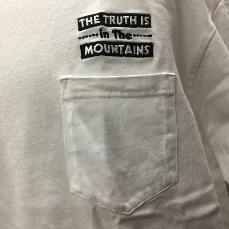 デンハム DENHAM Tシャツ 半袖 29211-3-51001 MOUNTAIN RESEARCH 半袖カットソー プリントTシャツ クルーネックカットソー M ロゴ、文字 白 / ホワイト /  メンズ USED 古着 中古 10115755