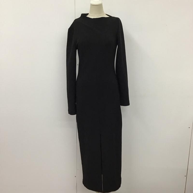 ザラ ZARA ワンピース ロングスカート 2712 628 800 長袖 スリット S 無地 黒 / ブラック /  レディース USED 古着 中古 10119615